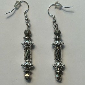 Silver Tone Bohemian Drop Earrings